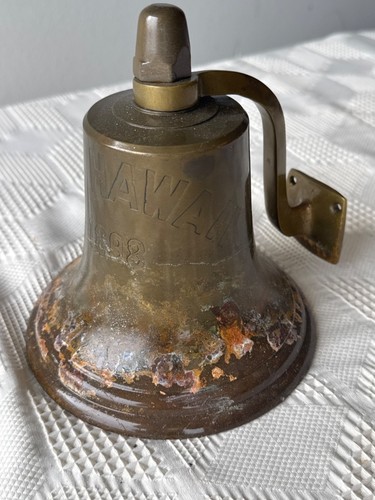 Vintage brass ship - ship, bell