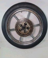 Vintage Harley Davidson Chrome Rim Wheel Tire Avon Speedmaster MKII 3.50 SI9 