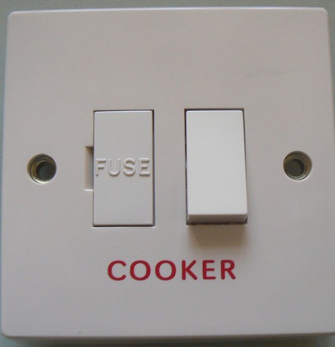 Cooker fused switch beige - cooker,