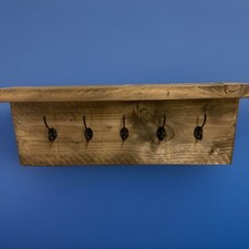 Wooden Coat Rack With Shelf 