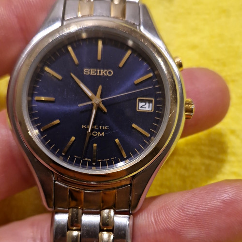 Seiko kinetic blue dial - kinetic,