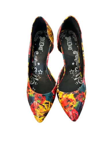 Floral print pointed - print, toe