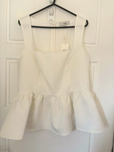 White peplum blouse 12 - white,
