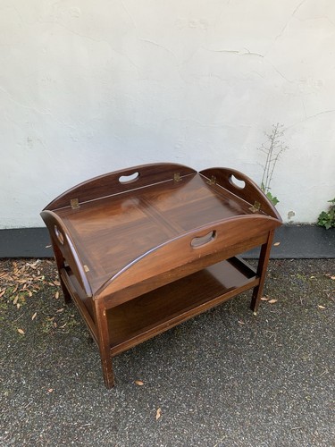 Antique mahogany butlers tray - mahogany,