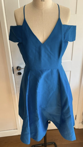 Halston heritage blue dress - blue, dress-