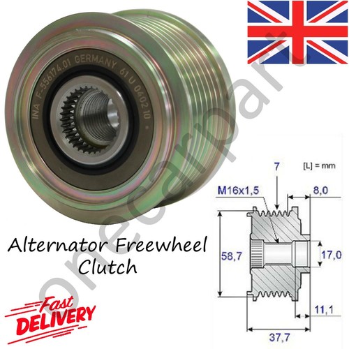 Alternator clutch pulley - clutch,