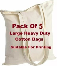 5 x 100% COTTON SHOPPING PLAIN