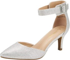 Pointed Toe Mid Kitten Heel