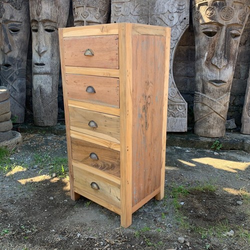 Recycled teak tall - teak, chest