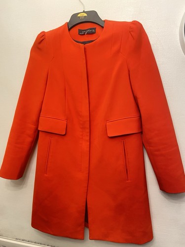 Zara woman red collarless - woman,