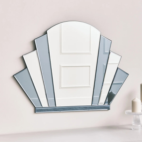 Grey glass art deco - glass,