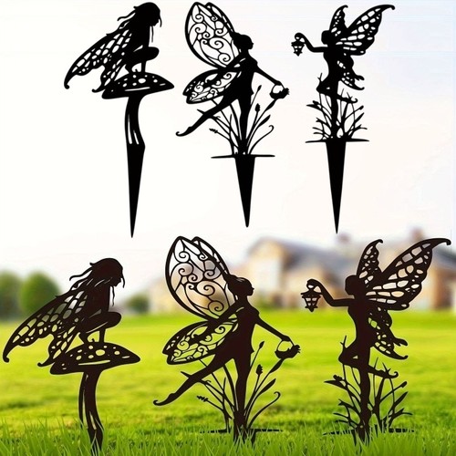 Metal flower fairies ornament - flower,