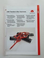 MASSEY FERGUSON 240 TANDEM DISC HARROWS SALES LEAFLET