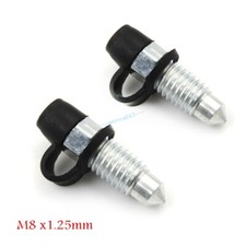 2X M8x1.25mm Motorcycle Brake Caliper Steel Bleed Screw Nipple For Suzuki Honda