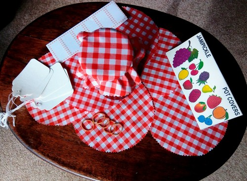 Red gingham fabric - red,