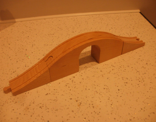 Solid wooden train track - train,