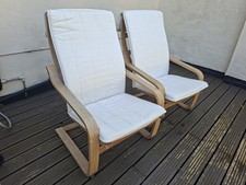 2x IKEA Poang Arm Chair Oak