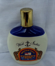 Pussers Rum Ceramic Hip Flask ceramic Bottle Caribbean West Indies British Navy