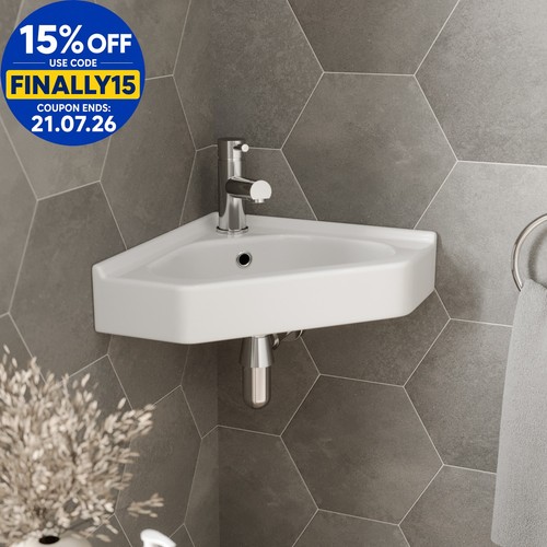 Cloakroom corner wall hung - wall,