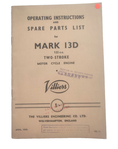Villiers motorcycle mark - motorcycle, 13d