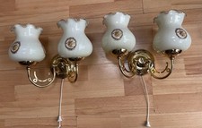 Vintage Art Deco Glass Wall