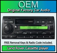 Land Rover Cassette player Discovery car stereo radio with code and removal keys
