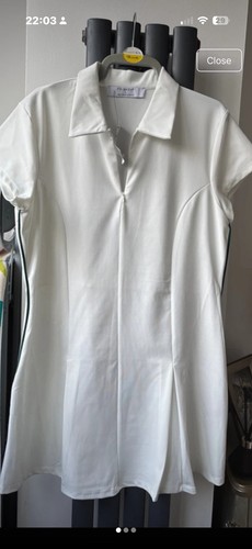White tennis dress size - white, l