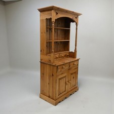 Vintage Narrow Pine Dresser Drawers Open Shelving Cupboard Tall FREE Delivery
