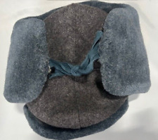Genuine SOVIET USHANKA Wool Hat Russian UdSSR Military Grey Trapper Faux Fur NEW