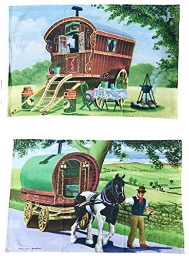 Pair romany gypsy caravan - gypsy,
