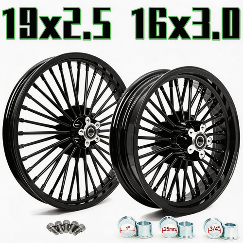 19x2 16x3 fat spoke wheels - 19x2.5,