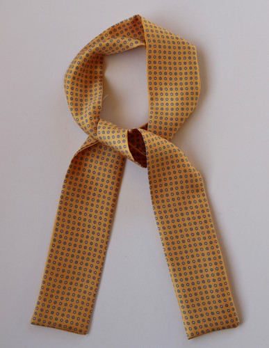Silk slim short cravat - silk, x