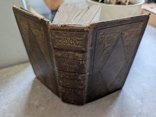 HOLY BIBLE OLD & NEW TESTAMENT  POCKET  SIZE Fine Leather Binding 1821