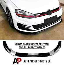 VW Golf MK7 MK7.5 R GTD GTI TSI TDI Front Splitter Spoiler Lip Body Kit 2013-20