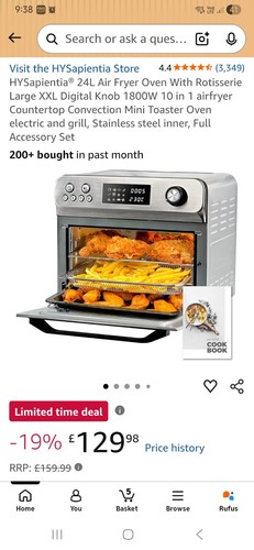 Hysapientia air fryer oven - fryer,