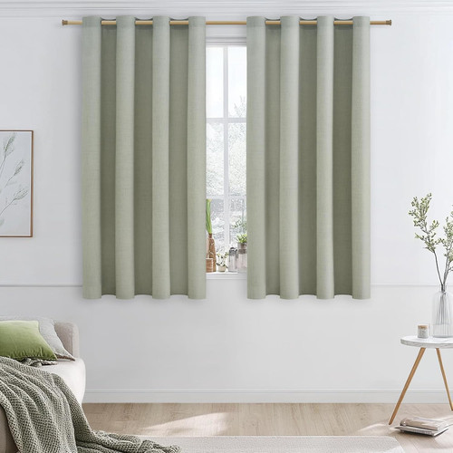 Sage green linen voile - green,