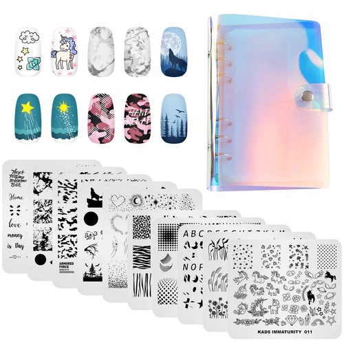 Pieces nail stamping - 10, plates
