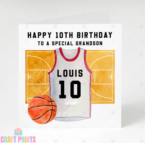 Basketball birthday card male - card,