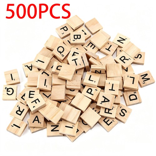 500 wooden scrabble tiles - wooden,