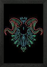 goat skull Framed Wall Art