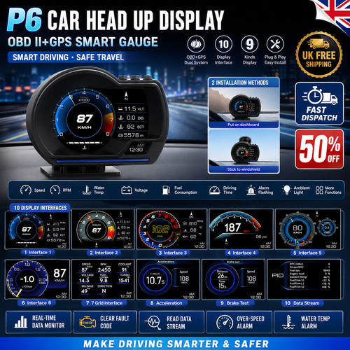 Obd2 head car hud - hud, alarm