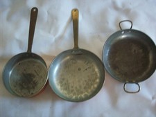 3 Copper Coated Display PanS Brass handles