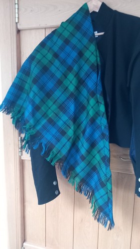 Jacobean black woolen - jacobean, kilt