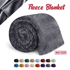 Large Blanket Super Soft Faux Fur Fleece Bed Sofa Throw Thick Warm Cozy Blankets