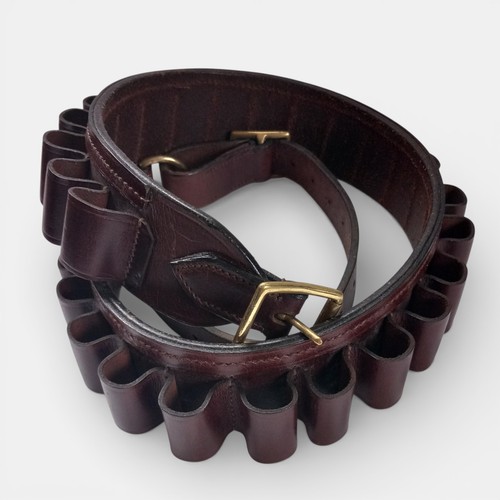 Leather cartridge belt open - leather, 25