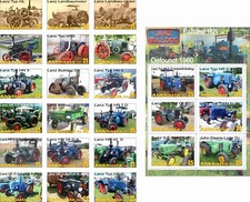 Stamp sheet+block Lanz Bulldog Tractor Company 2021 Abkhazia issue