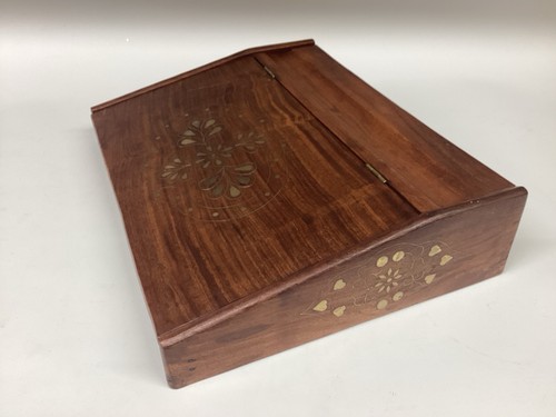 Vintage teak writing box slope - teak,