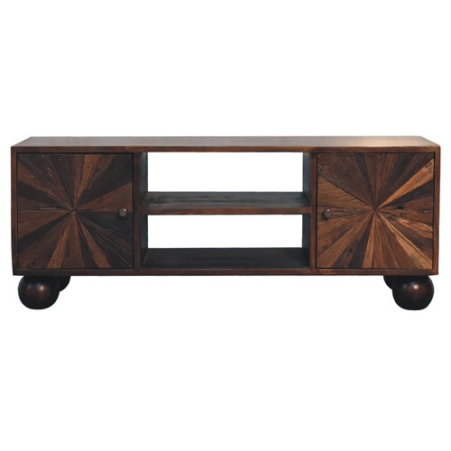 Sunburst walnut unit - walnut, tv
