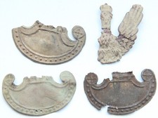 Group Of WW l Poland Polish Army Cap Badge Fragments