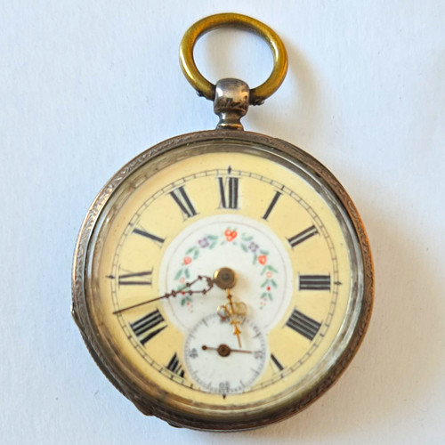 Ladies pocket watch cream - ladies,